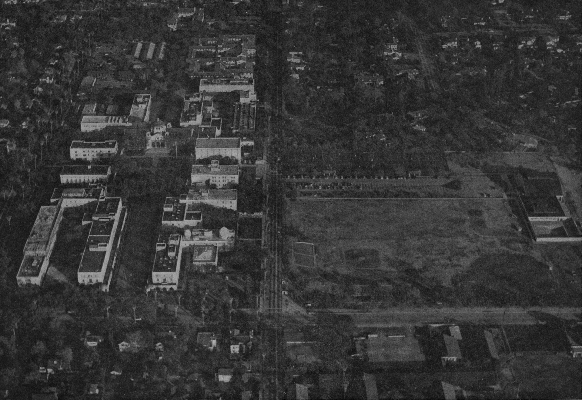 Aerial view of the California Institute of Technology