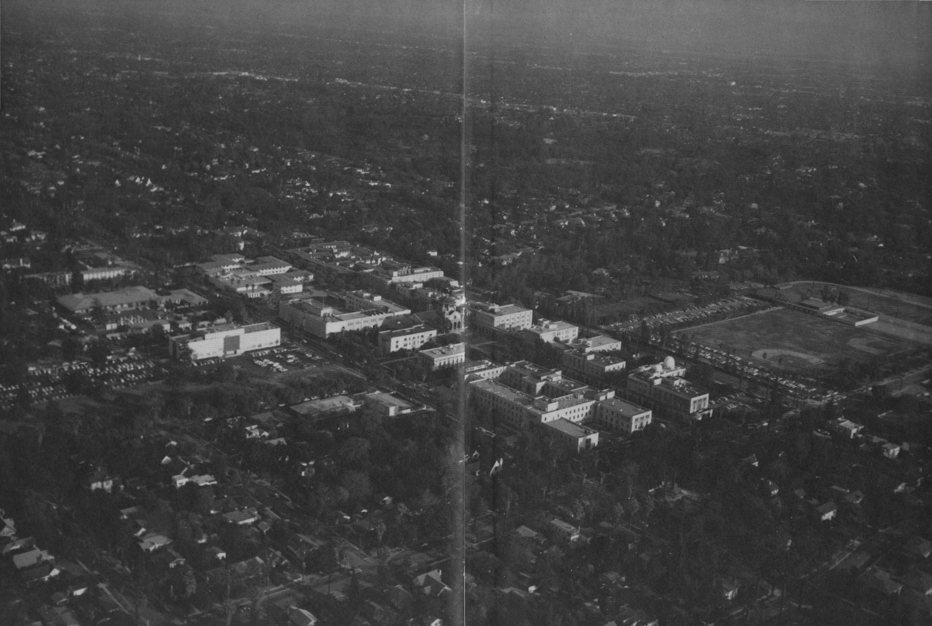 Aerial view of the California Institute of Technology