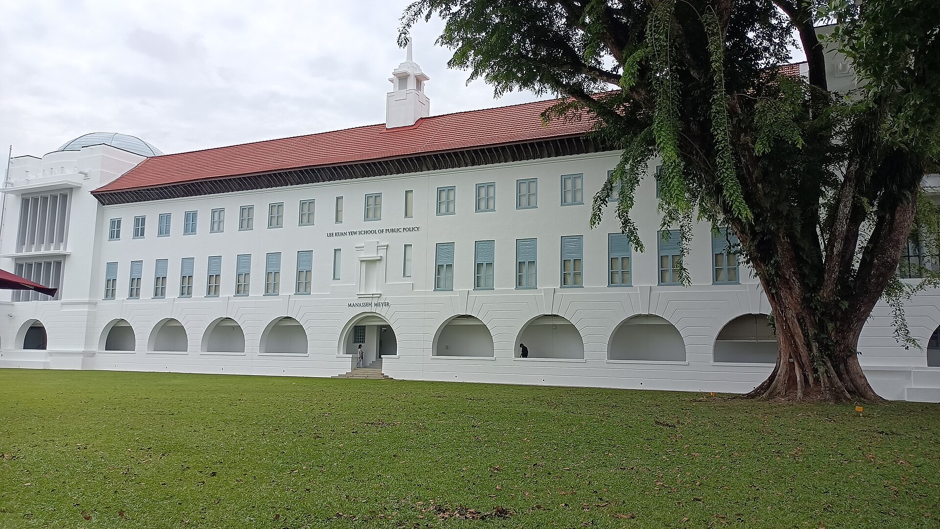 Manasseh Meyer Building at the Bukit Timah campus of the National University of Singapore (NUS). Photo taken in October 2025.