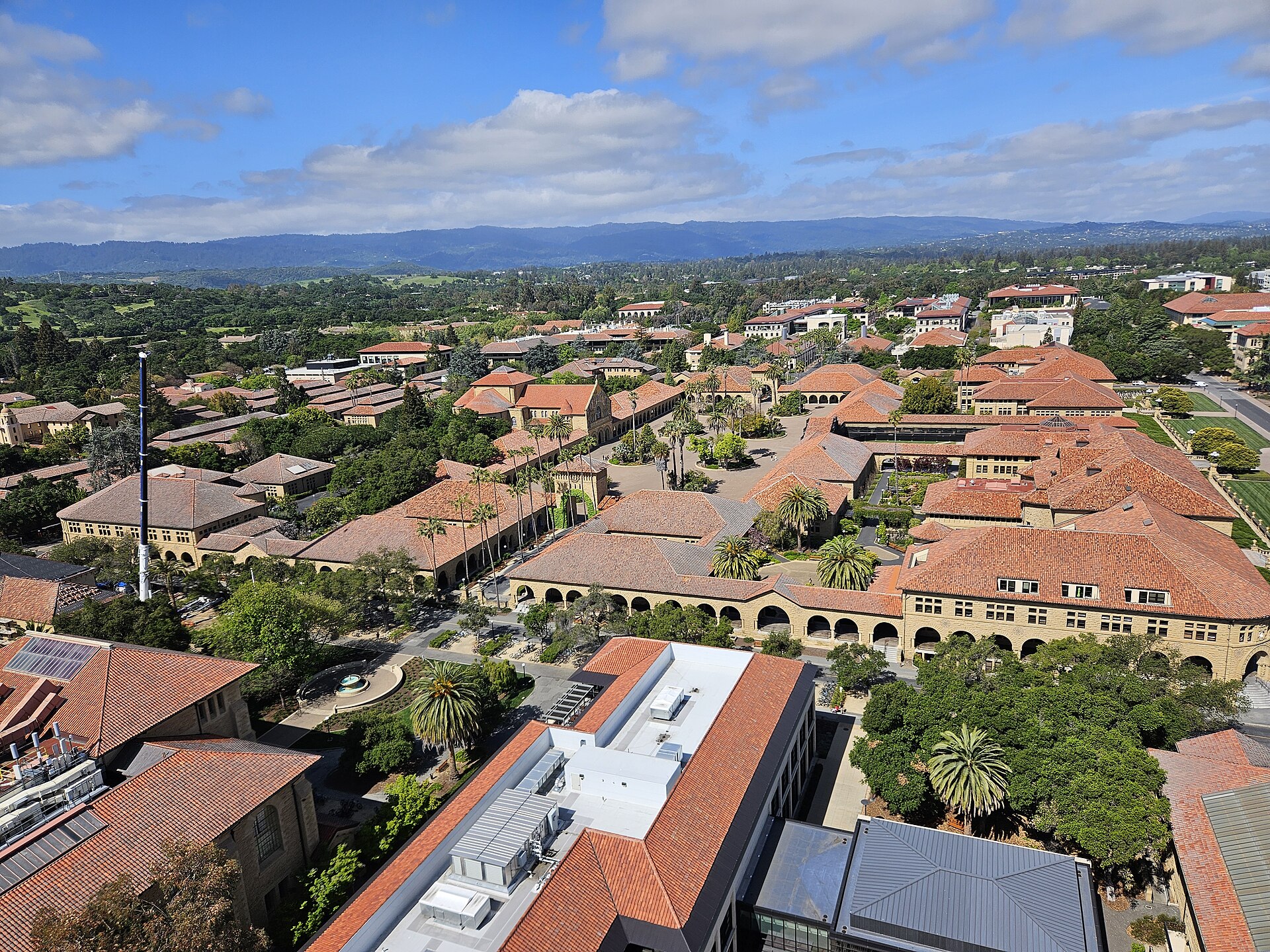 Views of Stanford University campus from Hoover Tower