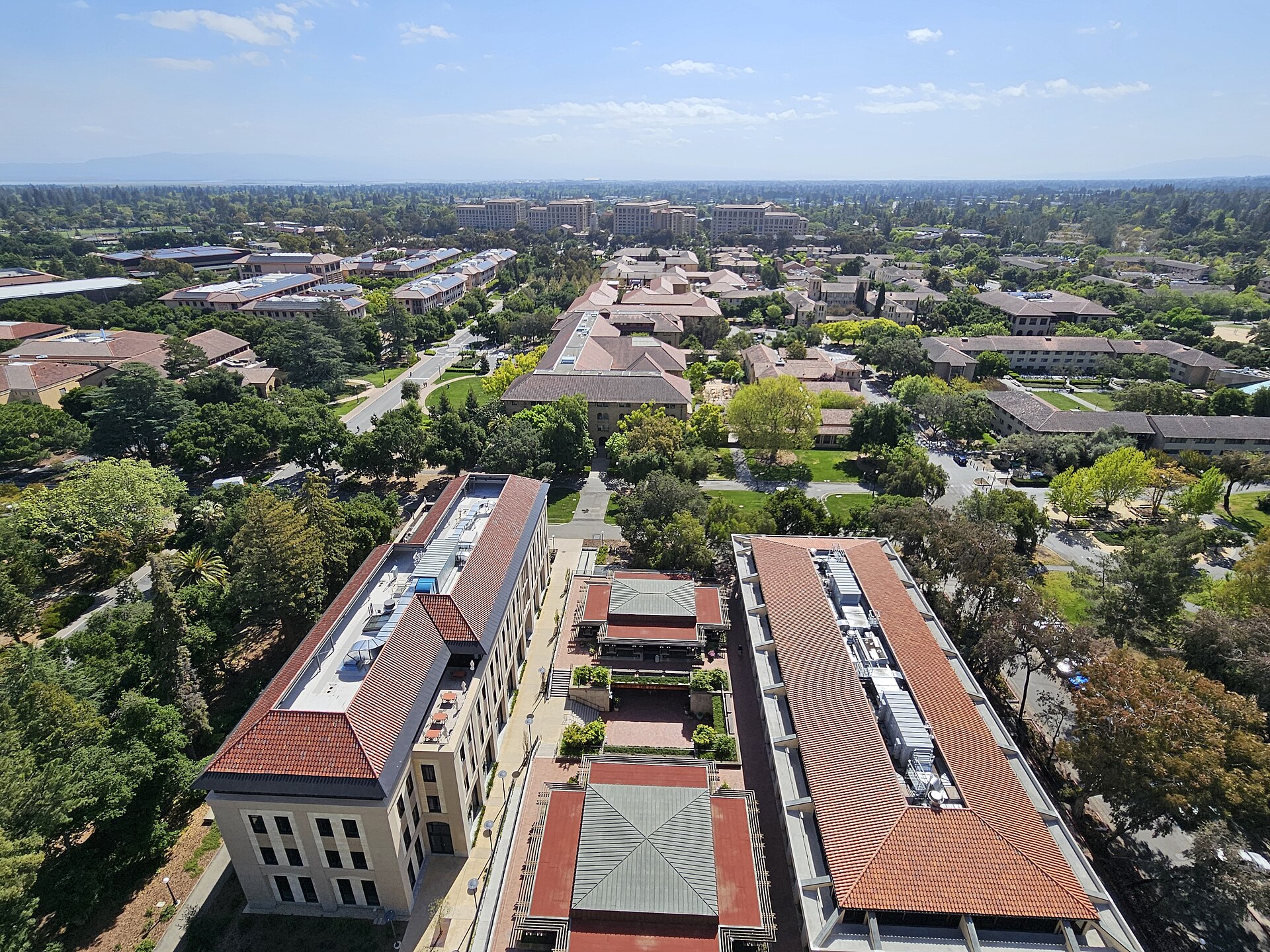 Views of Stanford University campus from Hoover Tower