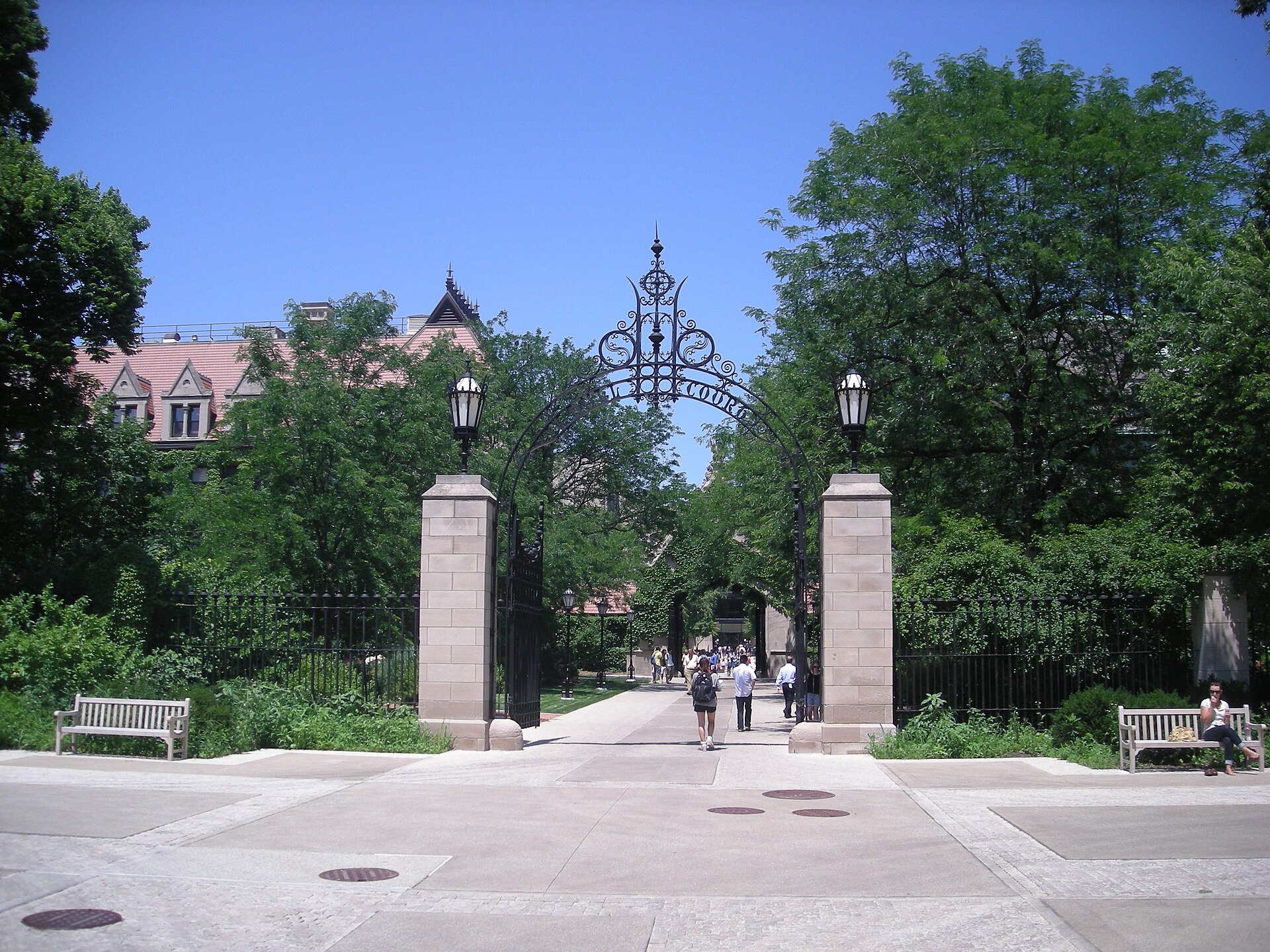 The Main Quadrangles area of the campus of the University of Chicago in Chicago, Illinois (United States).